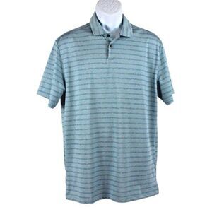 Nike Shirt Short Sleeve Dri-Fit  Casual Polo Striped Normcore Blue Men’s Med
